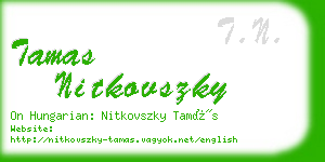 tamas nitkovszky business card